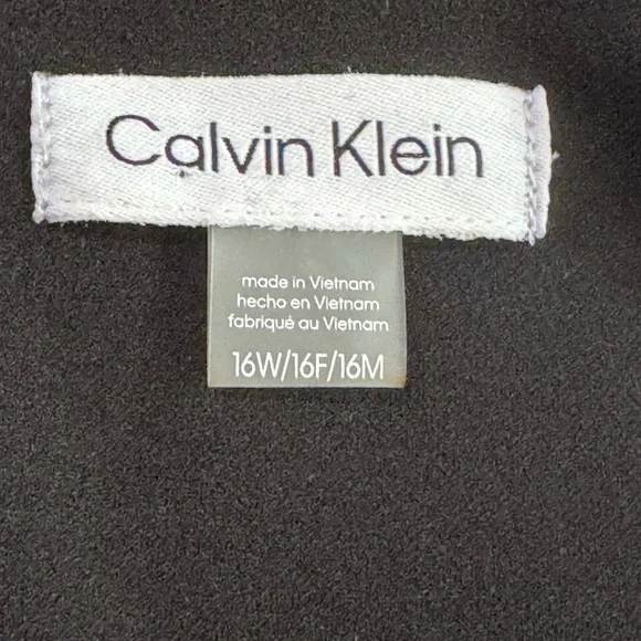 NWT Calvin Klein Black Dress Sheer cuff Sleeves and hem Knee length 16W 18W - Picture 11 of 12